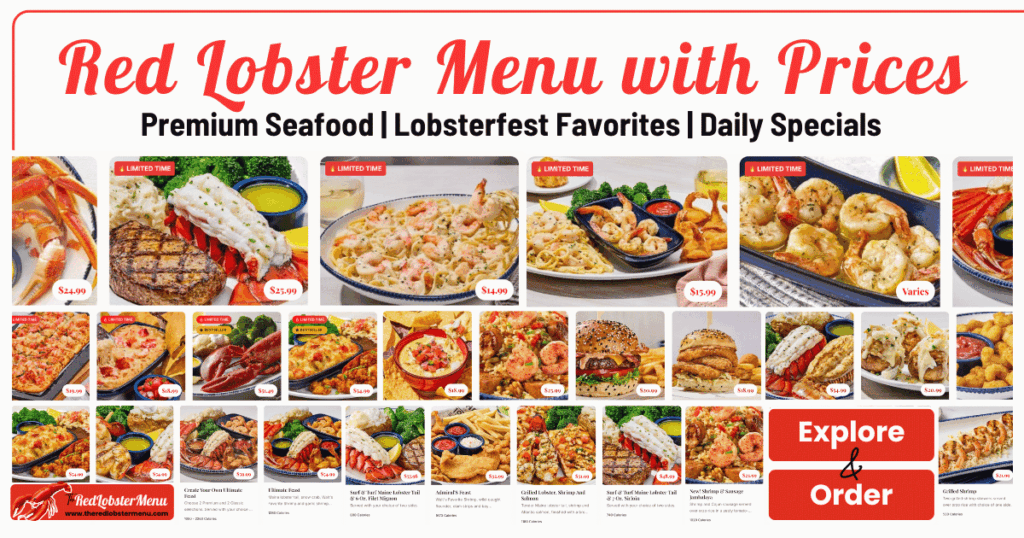 Red Lobster Menu With Prices 2026: Complete Guide to Seafood Feasts, Lobsterfest, and Cheddar Bay Biscuits